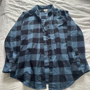 Wilfred Free Sail Shirt -Blue and Black Checkered Shirt